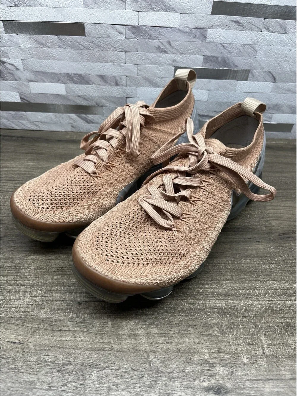 Nike VaporMax Flyknit 2 Rose Gold Pink Women's 7.5 Running Walking 942843-602